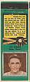 Leo Mangum, Boston Braves, from the Baseball Players Match Cover design series (U1) issued by Diamond Match Company, The Diamond Match Company  American, Printed matchbook