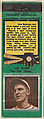 Joe Moore, New York Giants, from the Baseball Players Match Cover design series (U1) issued by Diamond Match Company, The Diamond Match Company  American, Printed matchbook