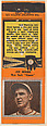 Joe Moore, New York Giants, from the Baseball Players Match Cover design series (U1) issued by Diamond Match Company, The Diamond Match Company  American, Printed matchbook