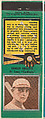 Ernest Orsatti, St. Louis Cardinals, from the Baseball Players Match Cover design series (U1) issued by Diamond Match Company, The Diamond Match Company  American, Printed matchbook