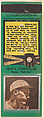 Fritz R. Ostermueller, Boston Red Sox, from the Baseball Players Match Cover design series (U1) issued by Diamond Match Company, The Diamond Match Company  American, Printed matchbook