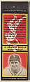 J. Francis Hogan, Boston Braves, from the Baseball Players Match Cover design series (U2) issued by Diamond Match Company, The Diamond Match Company  American, Printed matchbook
