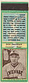 Don Brennan, Cincinnati Reds, from the Baseball Players Match Cover design series (U3) issued by Diamond Match Company, The Diamond Match Company  American, Printed matchbook