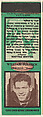 William Pollock, Chicago Bears, from the Football Players Match Cover design series (U7) issued by Diamond Match Company, The Diamond Match Company  American, Printed matchbook