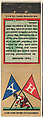 Yale - Harvard from Traditional College Rivals (Football) Match Cover design series (U8) issued by Diamond Match Company, The Diamond Match Company  American, Printed matchbook