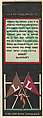 Lafayette - Lehigh from Traditional College Rivals (Football) Match Cover design series (U8) issued by Diamond Match Company, The Diamond Match Company  American, Printed matchbook