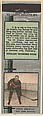 Doug Brennan, New York Rangers, from Silver Hockey Players Match Cover design series (U9) issued by Diamond Match Company, The Diamond Match Company  American, Printed matchbook