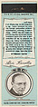 Alois Havrilla from NBC Radio Stars Match Cover design series (U23) issued by Diamond Match Company, The Diamond Match Company American, Printed matchbook
