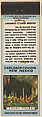 Totem Poles from Carlsbad Caverns, Souvenir Views Match Cover series (U40.2), The Diamond Match Company American, Printed matchbook