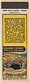 Entrance to Caverns from Carlsbad Caverns, Souvenir Views Match Cover series (U40.2), Match Corporation of America  American, Printed matchbook