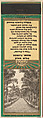 Palm Walk, Miami from Florida, Souvenir Views Match Cover series (U40.5), The Diamond Match Company American, Printed matchbook