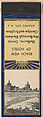 Beach View of Hotels from Atlantic City, Souvenir Views Match Cover series (U40.1), The Diamond Match Company American, Printed matchbook