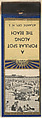 A Popular Spot along the Beach from Atlantic City, Souvenir Views Match Cover series (U40.1), The Diamond Match Company American, Printed matchbook