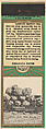 Greetings from Maine from New England, Souvenir Views Match Cover series (U40.7), The Diamond Match Company American, Printed matchbook