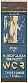 Bayonne Bridge from Port Authority of N.Y., Souvenir Views Match Cover series, Lion Match Company American, Printed matchbook
