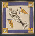 Johnny Bassler, Cleveland, American League from Baseball Players Felt Blanket series (B18), Printed felt