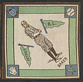 Del Baker, Detroit, American League from Baseball Players Felt Blanket series (B18), Printed felt