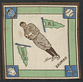 Paddy Bauman, Detroit, American League from Baseball Players Felt Blanket series (B18), Printed felt