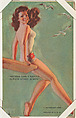 "Mother Said I Should Avoid A Dive" from Artist Pinup Girls series (W424), International Mutoscope Reel Company, Commercial color lithograph