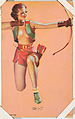 Sure Shot from Glamour Girls series (W424), International Mutoscope Reel Company, Commercial color lithograph