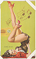 Station W.O.W. from All American Girls series (W424), International Mutoscope Reel Company, Commercial color lithograph