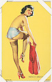 French Dressing from Glamour Girls series (W424), International Mutoscope Reel Company, Commercial color lithograph