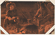 Tom Mix' Indian Cook gets Him a Bite to Eat from Western Stars -- Special Sets Exhibits series (W414), Exhibit Supply Company  American, Commercial color photolithograph