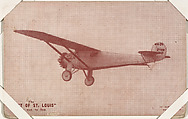 The "Spirit of St. Louis" Puts out to Sea from Lindbergh Exhibit Cards series (W451), Exhibit Supply Company  American, Commercial color photolithograph