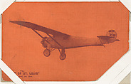 The "Spirit of St. Louis" Puts out to Sea from Lindbergh Exhibit Cards series (W451), Exhibit Supply Company  American, Commercial color photolithograph