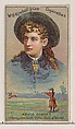 Annie Oakley, Champion Lady Rifle Shot of the World, from the Champions of Games and Sports series (N184, Type 1) issued by W.S. Kimball & Co., W.S. Kimball & Co., Commercial color lithograph