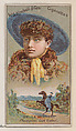 Della Ferrell, Champion Girl Rider, from the Champions of Games and Sports series (N184, Type 1) issued by W.S. Kimball & Co., W.S. Kimball & Co., Commercial color lithograph