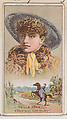 Della Ferrell, Champion Girl Rider, from the Champions of Games and Sports series (N184, Type 2) issued by W.S. Kimball & Co., W.S. Kimball & Co., Commercial color lithograph