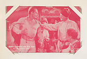 Robert Armstrong and Alan Hale in "The Leopard Lady" from Scenes from Movies Exhibit Cards series (W404), Exhibit Supply Company  American, Commercial color photolithograph