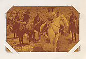 Buffalo Bill leading Soldiers through the Bad Lands from Western Stars or Scenes Exhibit Cards series (W412), Exhibit Supply Company  American, Commercial color photolithograph