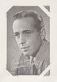 Humphrey Bogart from Movie Stars Exhibit Cards series (W401), Commercial photolithograph