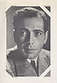 Humphrey Bogart from Movie Stars Exhibit Cards series (W401), Commercial photolithograph