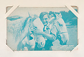 Harry Carey with his saddle horses from Western Stars or Scenes Exhibit Cards series (W412), Exhibit Supply Company  American, Commercial color photolithograph