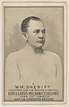 Card 4, William Sheriff, from the Prizefighters series (N269) issued by P. Lorillard Company to promote Mechanics Delight Long Cut Tobacco, P. Lorillard Company  American, Commercial color lithograph
