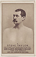 Card 7, Steve Taylor, from the Prizefighters series (N269) issued by P. Lorillard Company to promote Mechanics Delight Long Cut Tobacco, P. Lorillard Company  American, Commercial color lithograph