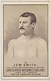 Card 12, Jem Smith, from the Prizefighters series (N269) issued by P. Lorillard Company to promote Mechanics Delight Long Cut Tobacco, P. Lorillard Company  American, Commercial color lithograph