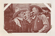 Jack Hoxie Western Ranger kidding the sheriff from Western Stars or Scenes Exhibit Cards series (W412), Exhibit Supply Company  American, Commercial color photolithograph