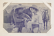 Jack Holt & Elliot Dexter just before the battle started from Western Stars or Scenes Exhibit Cards series (W412), Commercial color photolithograph