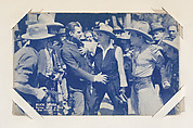Buck Jones Starts a Scrap with a Bad Man from Western Stars or Scenes Exhibit Cards series (W412), Exhibit Supply Company  American, Commercial color photolithograph