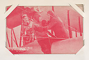 Edmund Lowe and Lois Moran in "Publicity Madness" from Scenes from Movies Exhibit Cards series (W404), Exhibit Supply Company American, Commercial color photolithograph