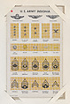 U.S. Army Insignia from Military cards series (W615), International Mutoscope Reel Company, Commercial color photolithograph
