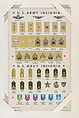 U.S. Army and U.S. Navy Insignias from Military cards series (W615), International Mutoscope Reel Company, Commercial color photolithograph
