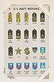U.S. Navy Insignia from Military cards series (W615), International Mutoscope Reel Company, Commercial color photolithograph