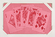 Five Western Stars/Diamonds Exhibit Playing Cards Hand (W403), Exhibit Supply Company American, Commercial color photolithograph