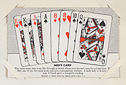 Men's Card from Exhibit Playing Cards Poker Hands (W437), Exhibit Supply Company American, Commercial color photolithograph