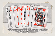 Men's Card from Exhibit Playing Cards Poker Hands (W437), Exhibit Supply Company American, Commercial color photolithograph